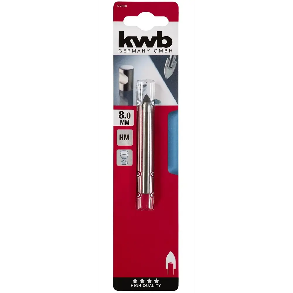Сверло по стеклу KWB 1770-08, 8x80 мм STLM-2173233 - Вид №1