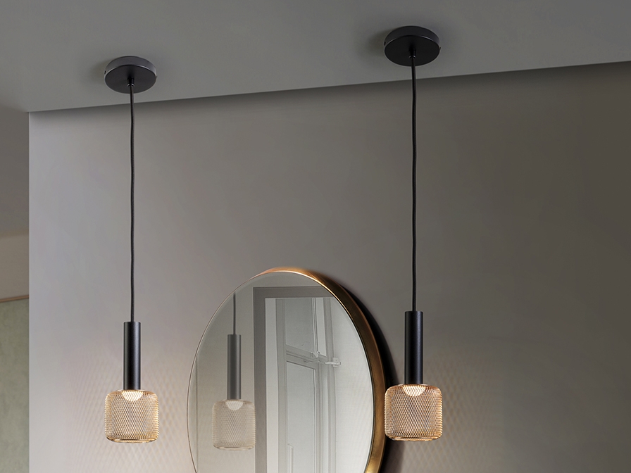 108989 Подвесной светильник 1L черный/золотой Schuller Sincro  - Вид №4