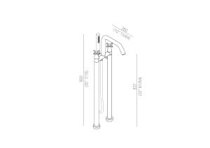 Латунный напольный смеситель для ванны с переключателем Agape Memory ARCH-00069712 - Вид №9
