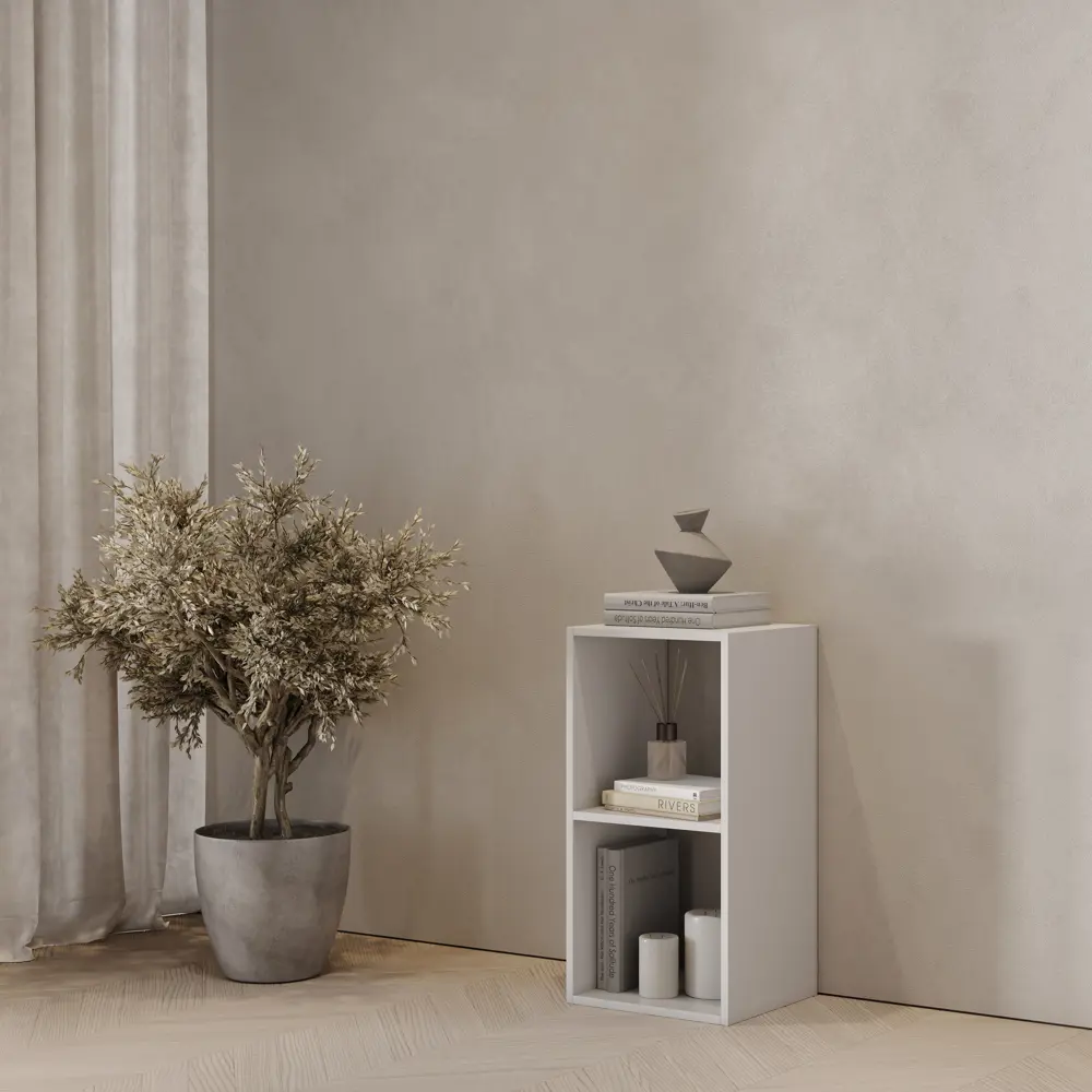 Стеллаж KONSENSA Руан 2 секции 36x70x31.7 см ЛДСП цвет белый STLM-2035003