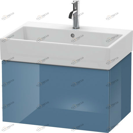 LC617604747 Тумбочка подвесная L-Cube #LC6176 684 x 459 мм Каменно-синий глянцевый лак Duravit