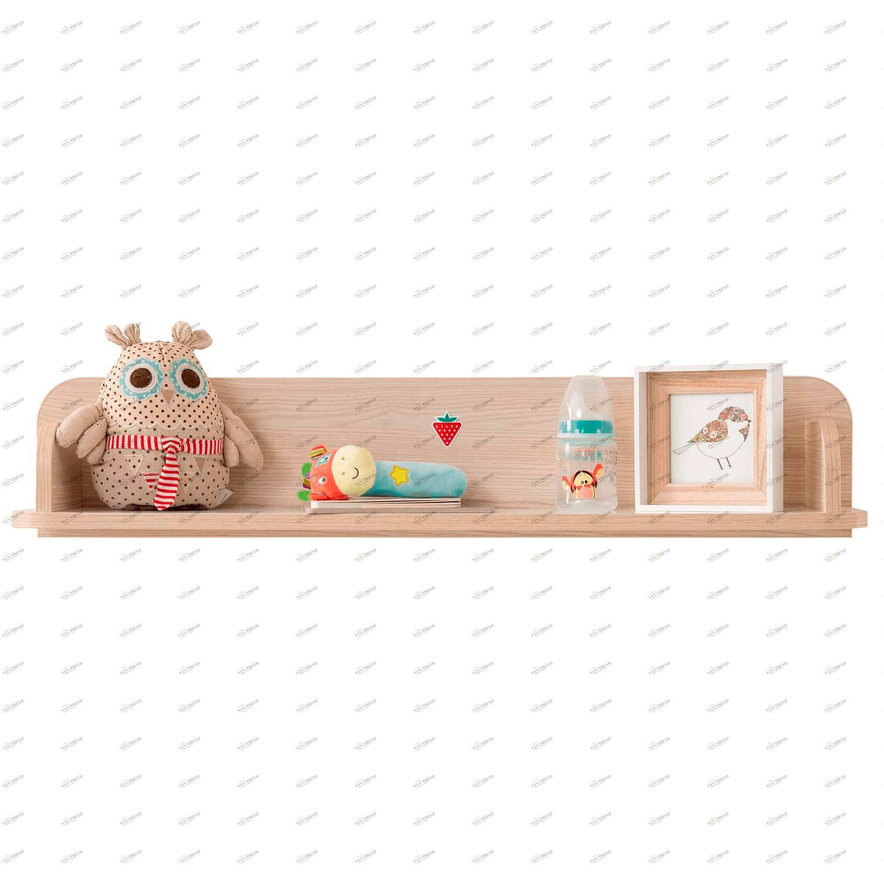 Полка деревянная детская светлый орех Montessori CILEK MONTESSORI 00-3832489 Бежевый Santreyd 