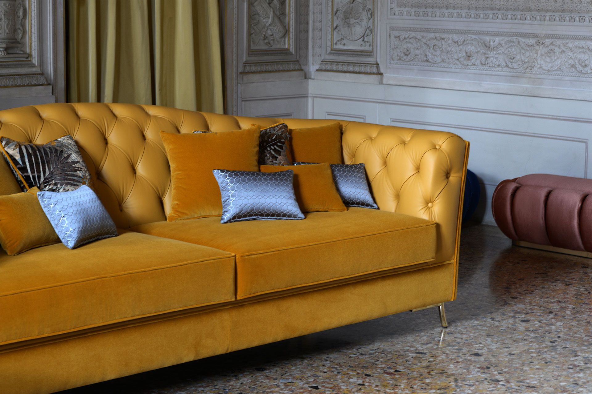 Ткань capitonné диван с огнестойкой обивкой Domingo Salotti Nefele ARCH-00071336 - Вид №5