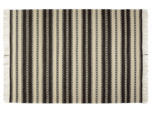 Полосатый шерстяной ковер ручной работы