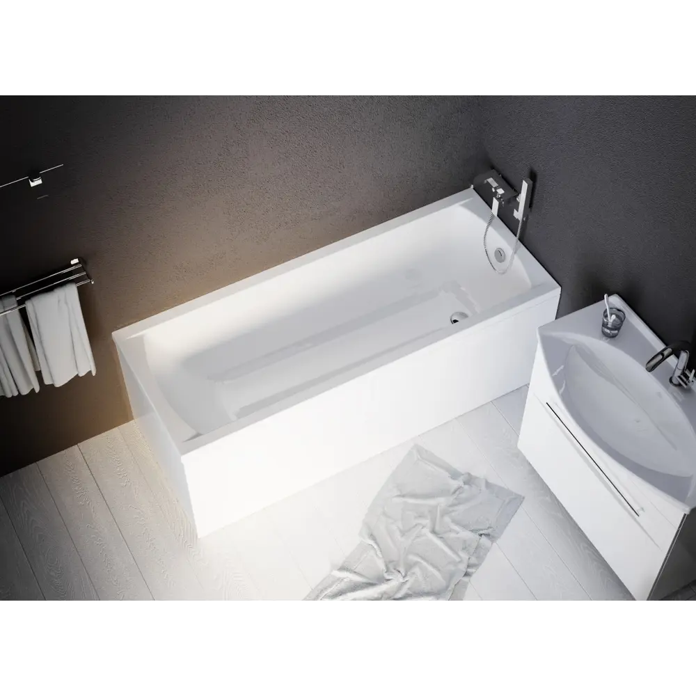 Ванна 100Acryl Ницца акриловая 165x70 см каркас в комплекте STLM-2113708 - Вид №9