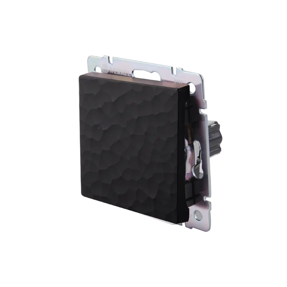 Выключатель проходной встраиваемый Werkel Hammer 1 клавиша цвет черный STLM-2152295 - Вид №1
