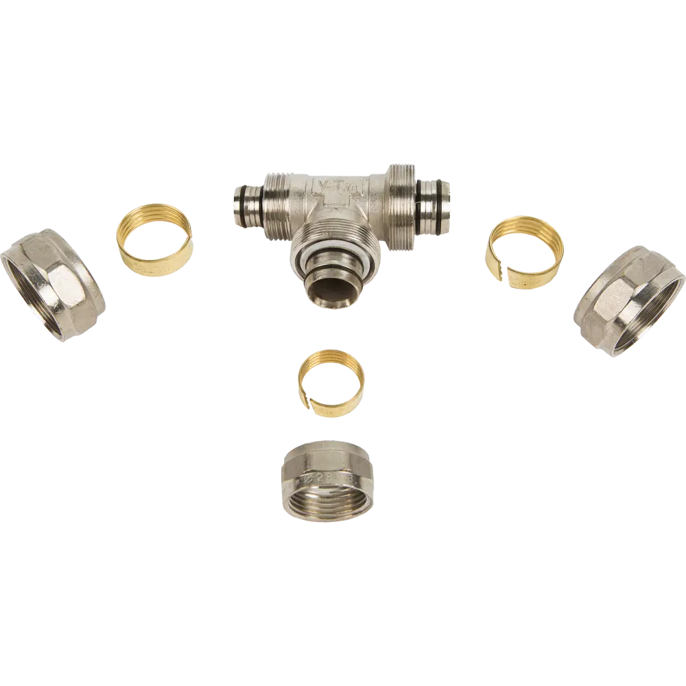 Тройник переходной Valtec 32x32x26 мм никелированная латунь VTM.331 STLM-2153201 - Вид №2