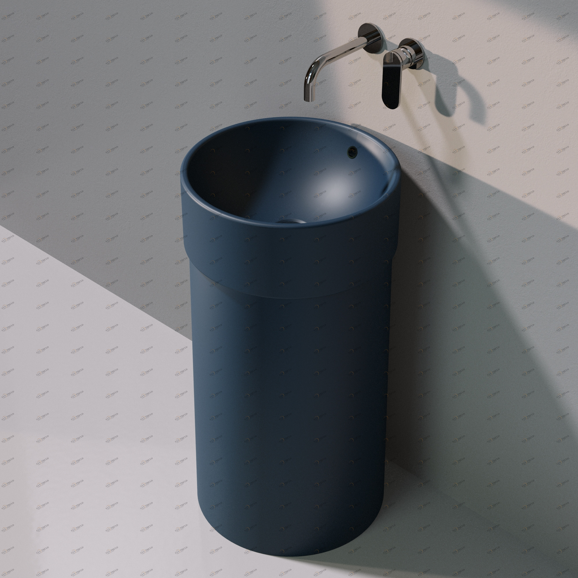 505042CCOLP7016 Напольная раковина стоящая круглая Ceramica Flaminia Twin