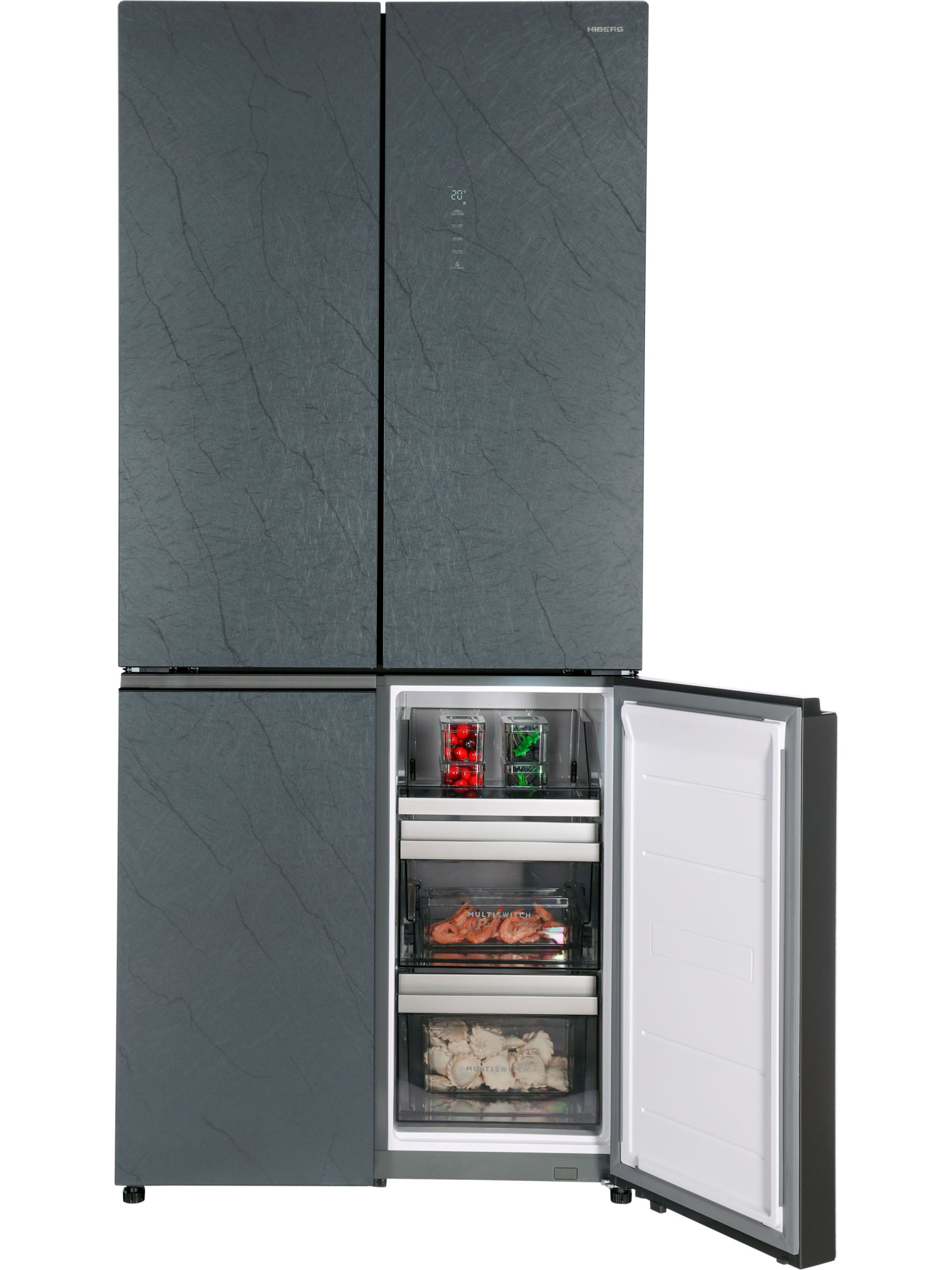 9168754 Холодильник многодверный   HIBERG RFQ-610G GS inverter серый STDN-0085624 - Вид №6