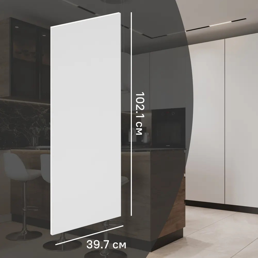 Фасад кухонного шкафа София 39.7x102.1 см KONSENSA ЛДСП цвет белый STLM-2090682