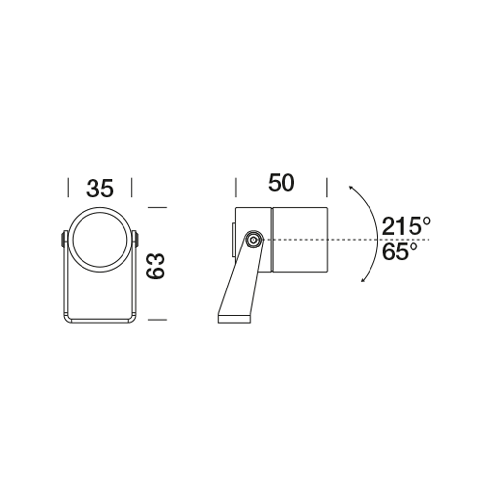 9405017 Проектор Platek NANO Proiettore  NANO Floodlight - 1 LED 3000K Elliptical  - Вид №9