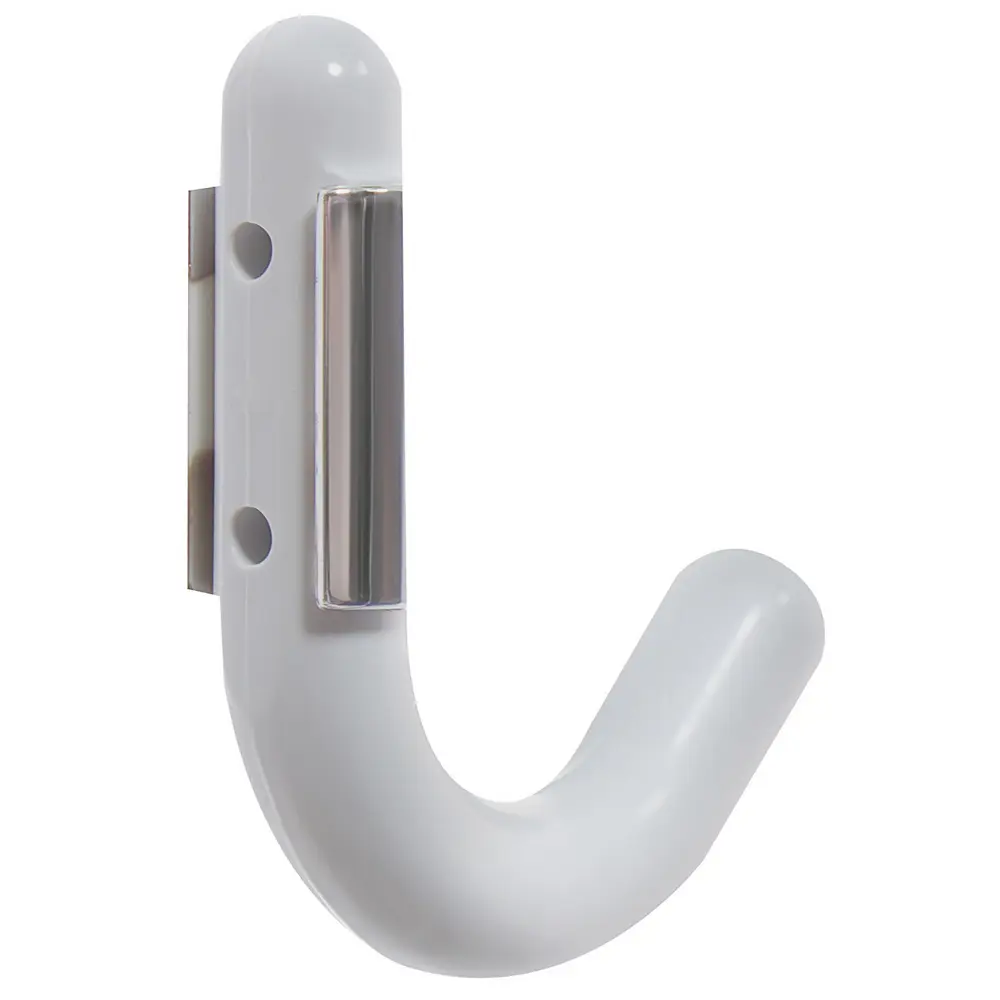Крючок малый Elikor 112/113 пластик цвет белый/серебро STLM-2176790 - Вид №1