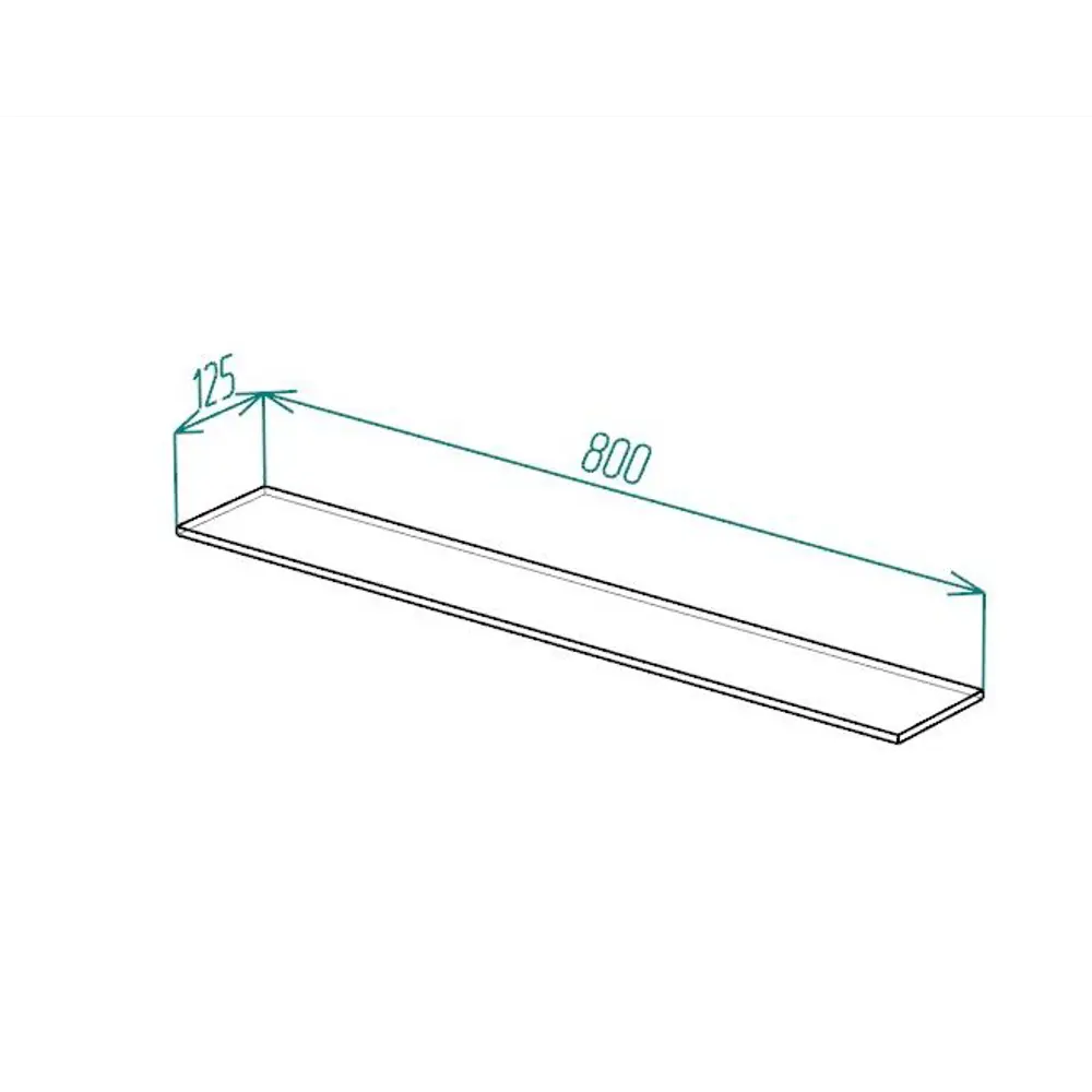 Полка для ванной Турин 80F стеклянная 12.5x80 см Santreyd STLM-2039261 - Вид №4