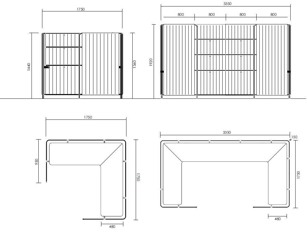 Marelli Кабинка для офиса в современном стиле из ткани Pendrillon sun-id-1467921 - Вид №19