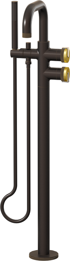 E-11557-R1BB-L1PN-OB Смеситель напольный отдельностоящий (внешняя часть) GRAFF MOD+