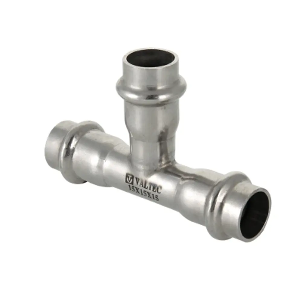Тройник Valtec 18 мм нержавеющая сталь STLM-2032474