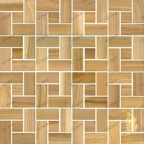 Мозаика и 3D панели из дерева Tarsi Городок 412 Ясень Селект (Гладкая) 331х331 мм 1401100024