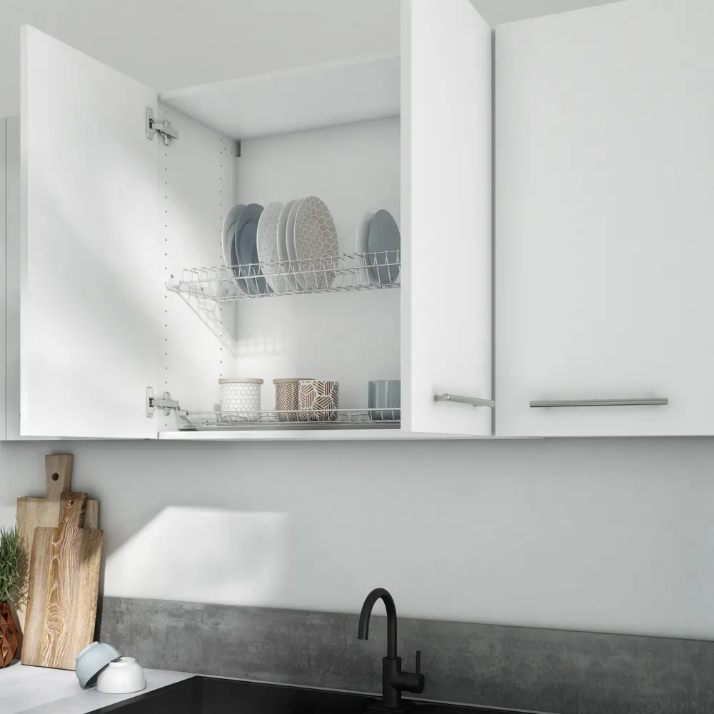Сушилка для посуды в шкаф Delinia ID 74.7x7x22.4 см двухъярусная металл цвет хром STLM-2038960 - Вид №2