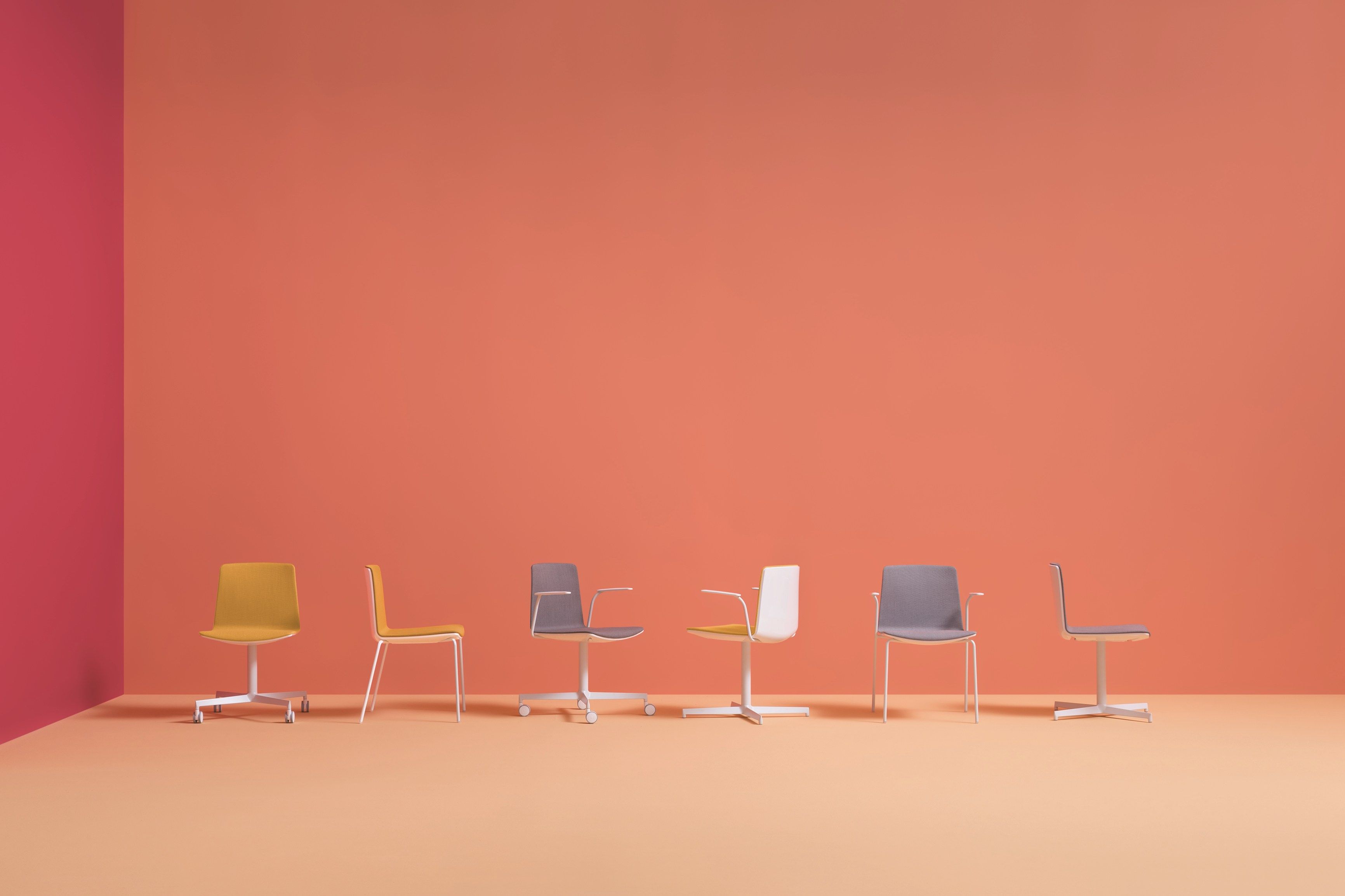 Спиц мягкий поворотный стул Pedrali Noa ARCH-00000101 - Вид №2