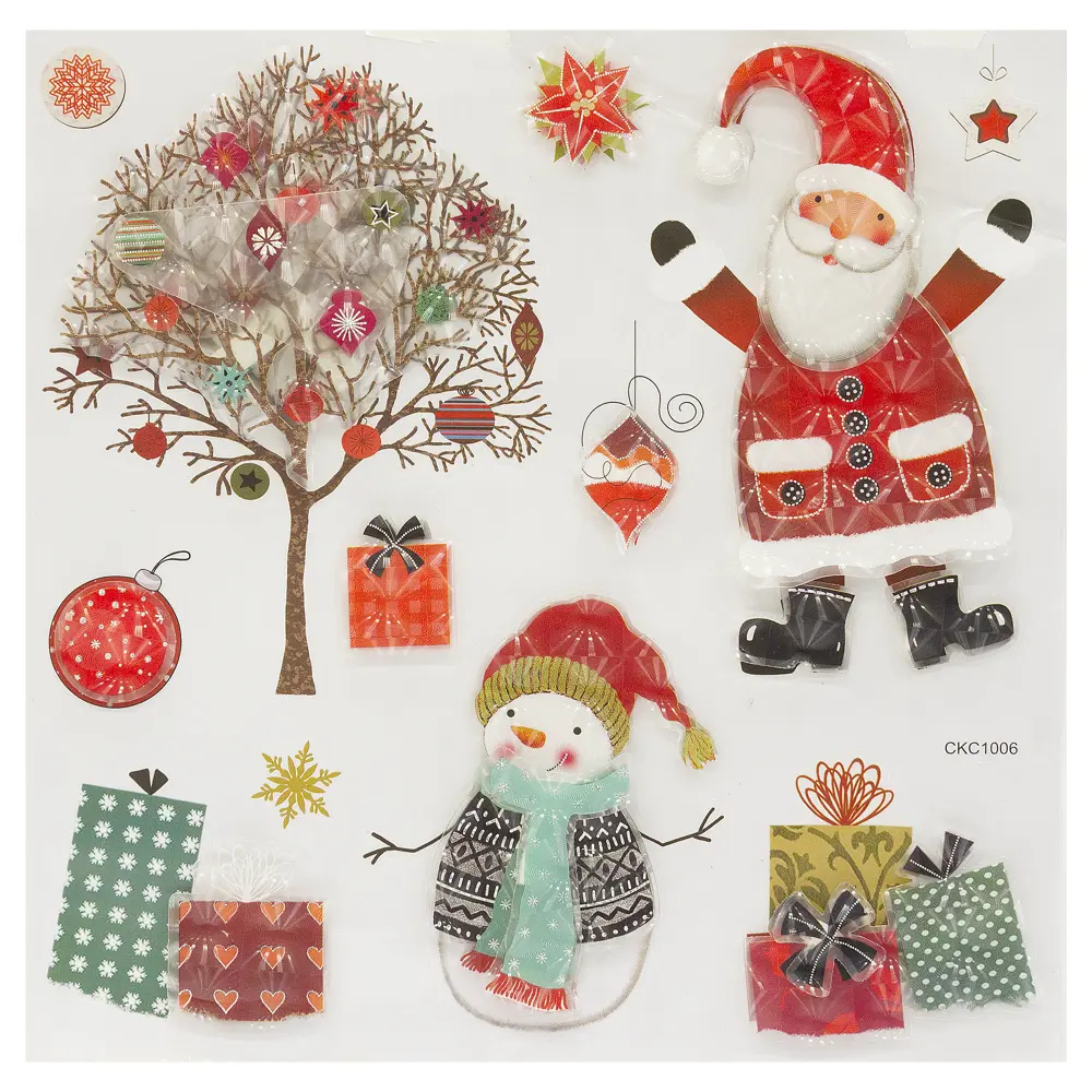 Наклейки 3D «Санта и Снеговик» Santreyd STLM-2154033