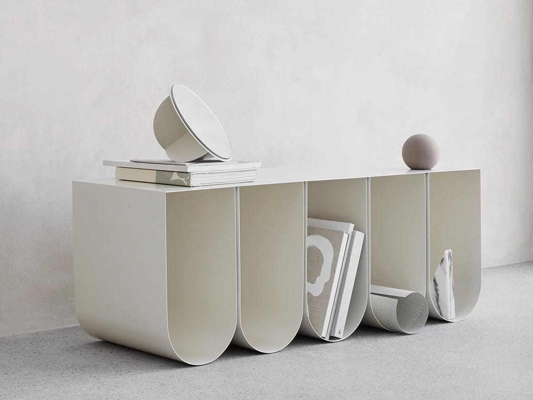 Стальная скамья с порошковым покрытием Kristina Dam Studio Curved ARCH-00028363 - Вид №3