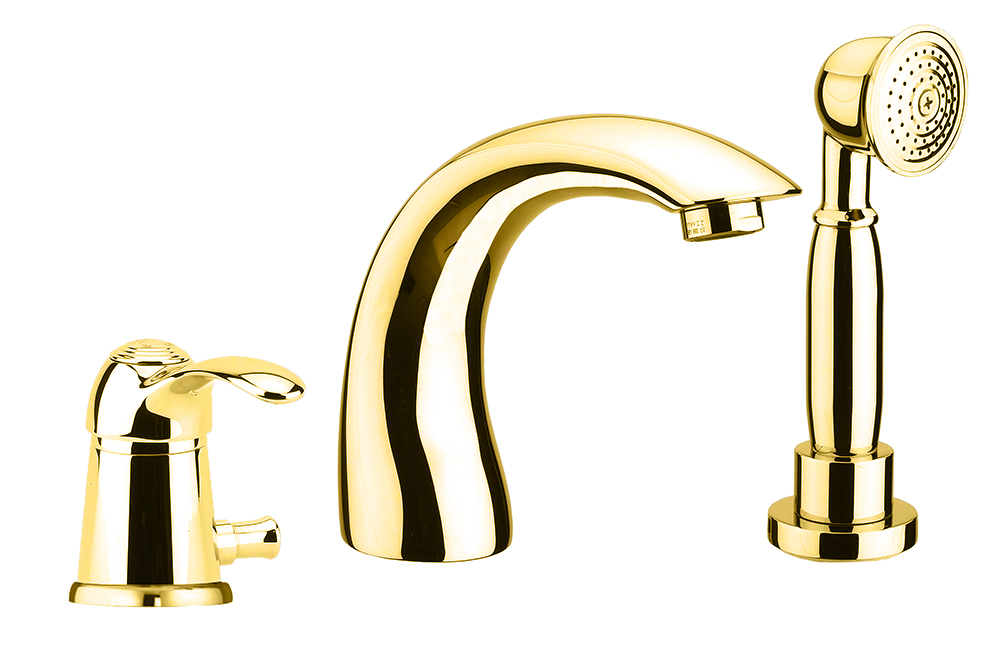 47OO5105 Смеситель на борт ванны , золото Fiore JAFAR 