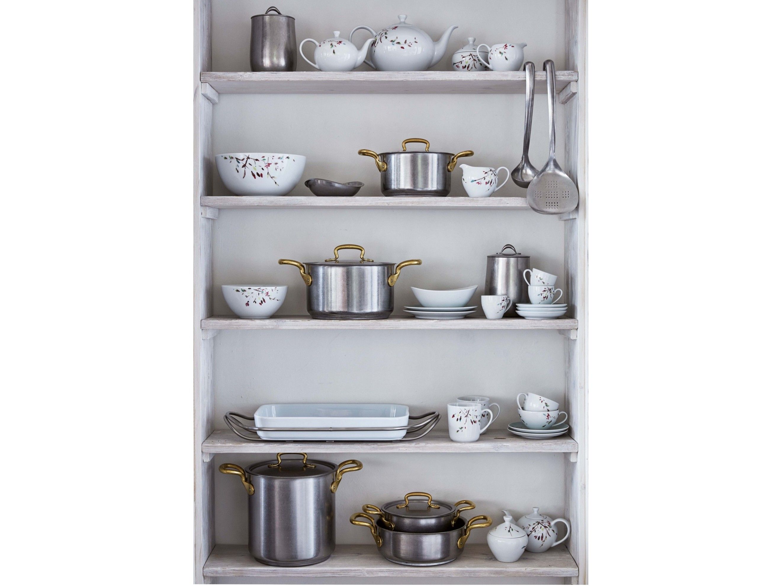 Батарея посуды из нержавеющей стали с крышкой с ручками Sambonet 1965 Винтаж ARCH-00105243 - Вид №8