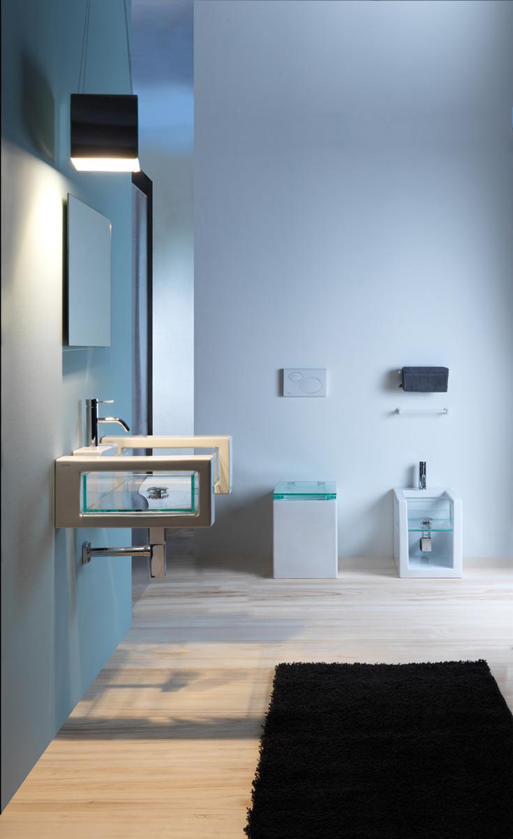 GLLAME800 Подвесная раковина настенная GSG CERAMIC GLASS - Вид №3