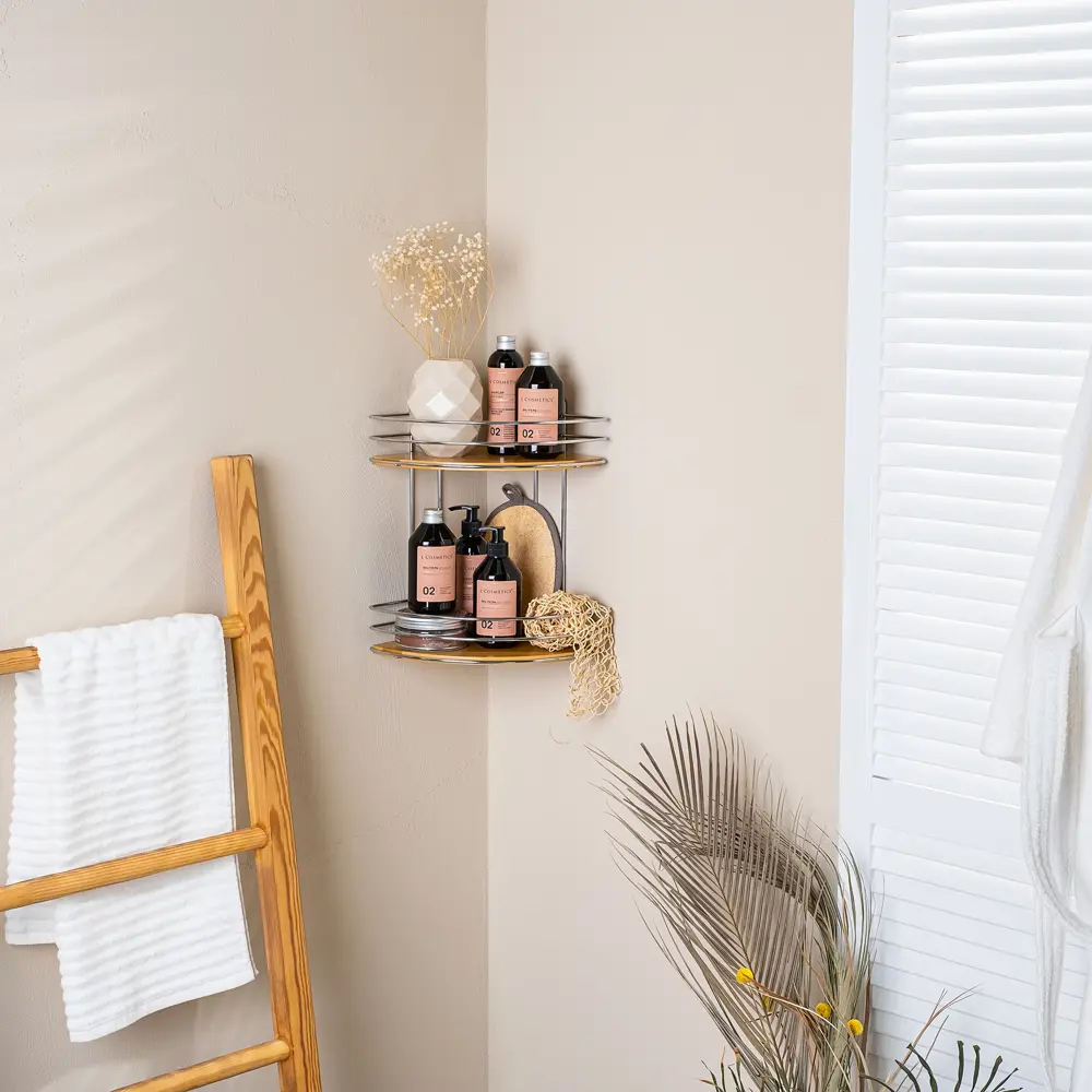 Полка угловая 21.8х21.8х32.8 см, цвет хром Santreyd Без серии STLM-2042685 - Вид №4