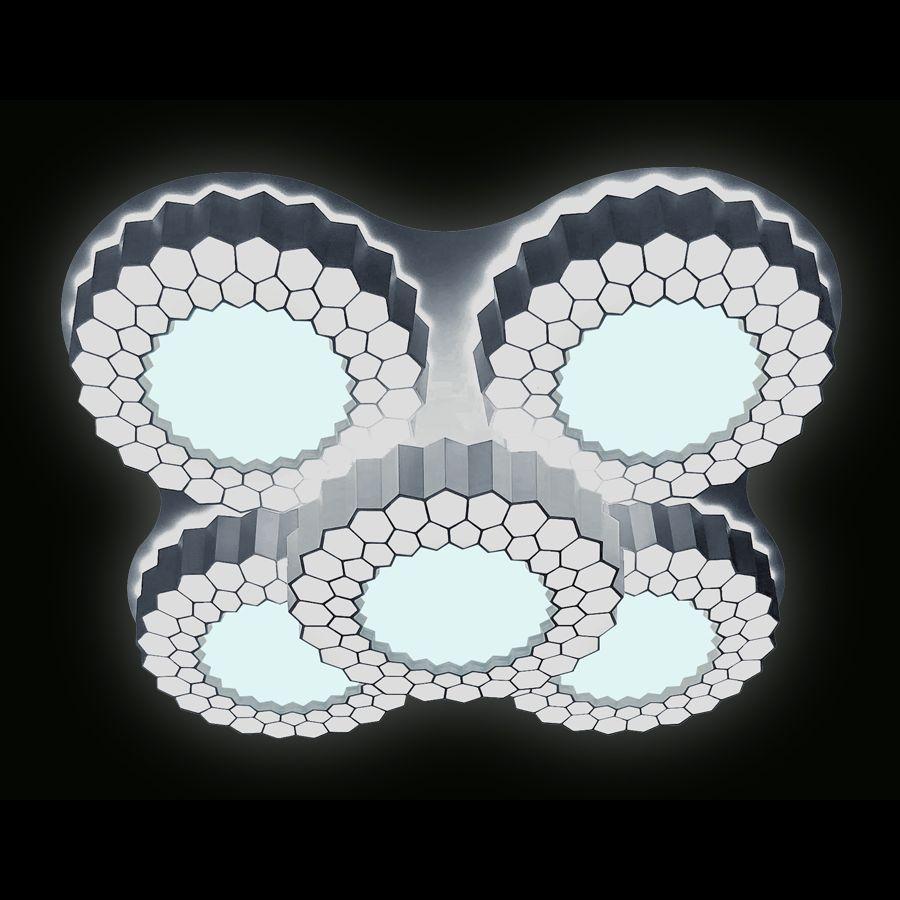 Потолочная светодиодная люстра Ambrella light Orbital High-Tech FH13/5 WH 160W D550*550 AMBRELLA LIGHT ДИЗАЙНЕРСКИЕ, ORBITAL HIGH-TECH 220103 Белый  - Вид №2