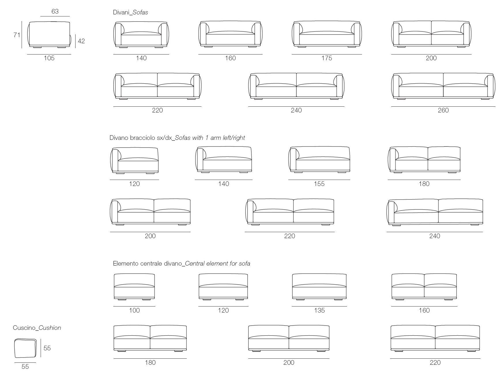 Изогнутый диван из ткани CTS SALOTTI Багутта ARCH-00067424 - Вид №5