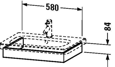 DS608001414 Подвесная раковина настенная овальная Duravit Durastyle белая - Вид №1
