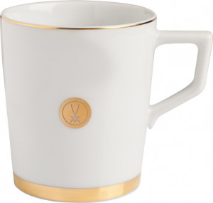 10624894 Meissen Кружка Meissen "Мечи Meissen" (золотой кант, медальон) 250мл, п/к Фарфор