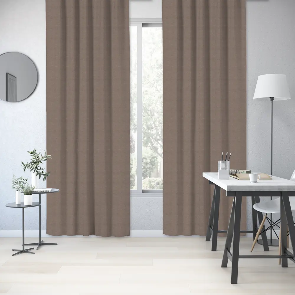 Штора на ленте Inspire Kanet 160x280 см цвет коричневый 83562115 STLM-2080027  - Вид №4