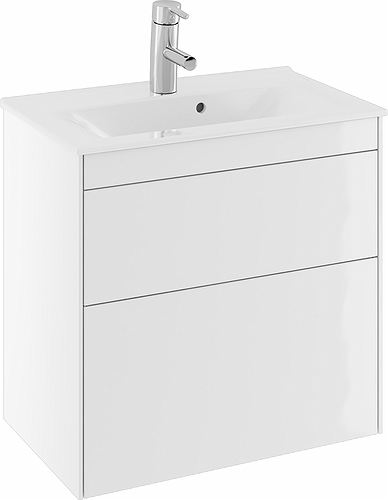 47372 IFO Sense тумба для тонкой раковины с двумя ящиками, компактная, Ш = 600 мм, Ш1 = 615 мм, темно-серый - Вид №3