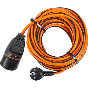 Удлинитель-шнур Electraline Electralock 1 розетка с заземлением 3x1.5 мм 10 м 3580 Вт цвет оранжевый/черный