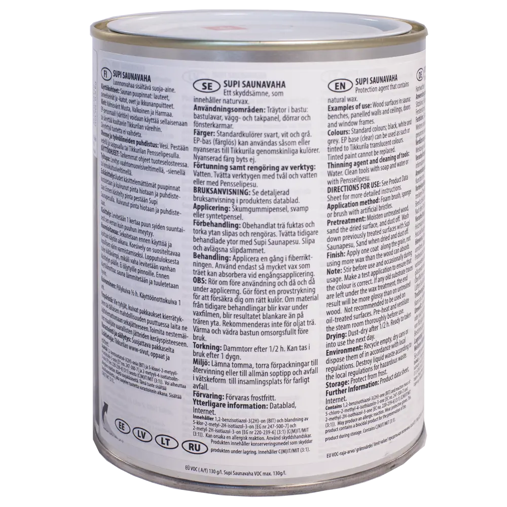 Воск для сауны Tikkurila Supi Saunavaha прозрачный 0.9 л STLM-2134862 - Вид №1