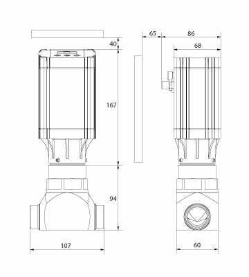 Danfoss ICMTS — электроприводные терморегулирующие клапаны ICMTS 20-A33 (D 25) Клапан моторный 027H1084  - Вид №15