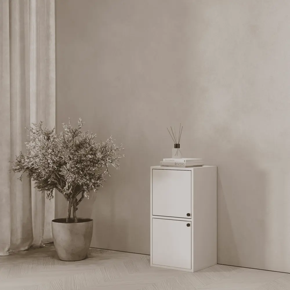 Стеллаж KONSENSA Руан 2 секции 36x70x31.7 см ЛДСП цвет белый STLM-2035003 - Вид №10