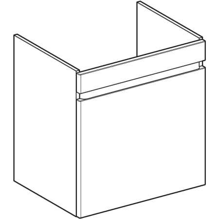 501.904.01.1 Шкафчик для раковины Geberit Renova Plan, с одним выдвижным ящиком и одним внутренним выдвижным ящиком Geberit  - Вид №32