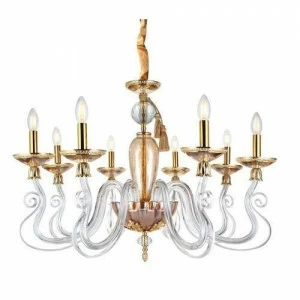 Подвесная люстра Divinare 5123/01 LM-8 DIVINARE ДИЗАЙНЕРСКИЕ 187693 Янтарный
