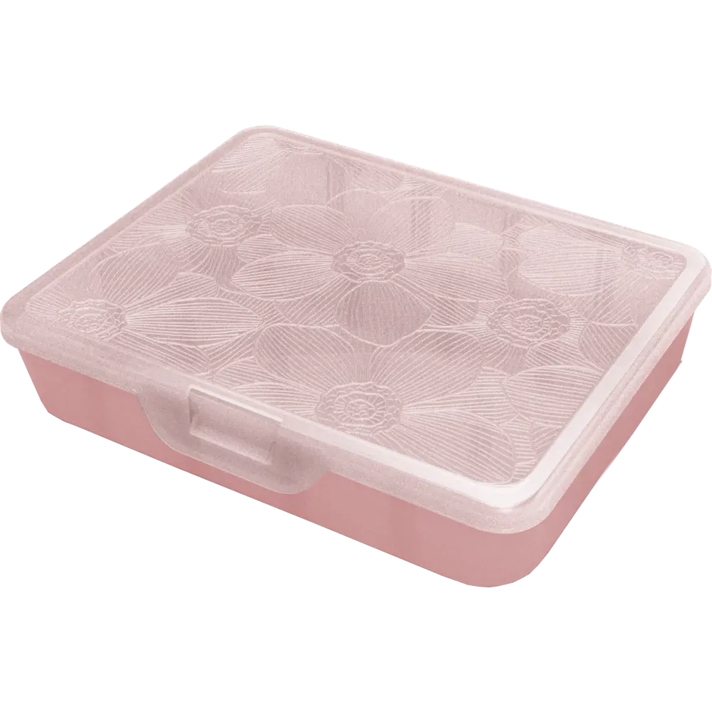 Органайзер для хранения M 19x16x4.5 см пластик с крышкой цвет розовый Santreyd STLM-2147992 - Вид №1