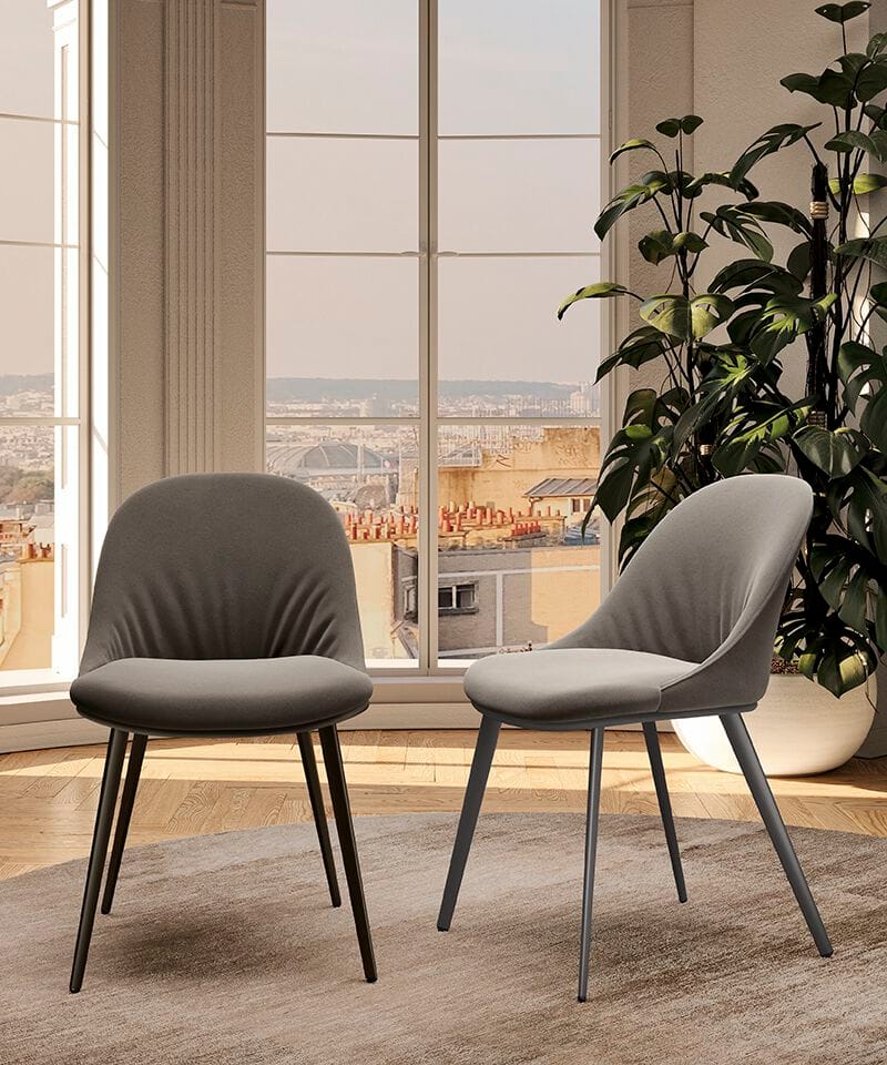 Тканевый стул без подлокотников Febal Casa DEA ARCH-00128259 - Вид №2