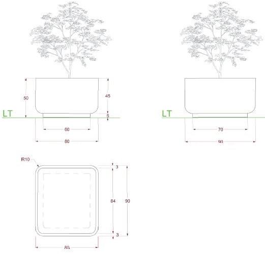 Manufatti Viscio Кашпо для общественных мест из оцинкованной стали Air sun-id-1388072 - Вид №1