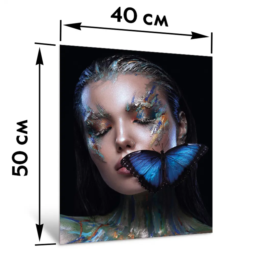 Картина на стекле Модель и бабочки AG 40-213 40x50 см POSTERMARKET STLM-2133585 - Вид №6