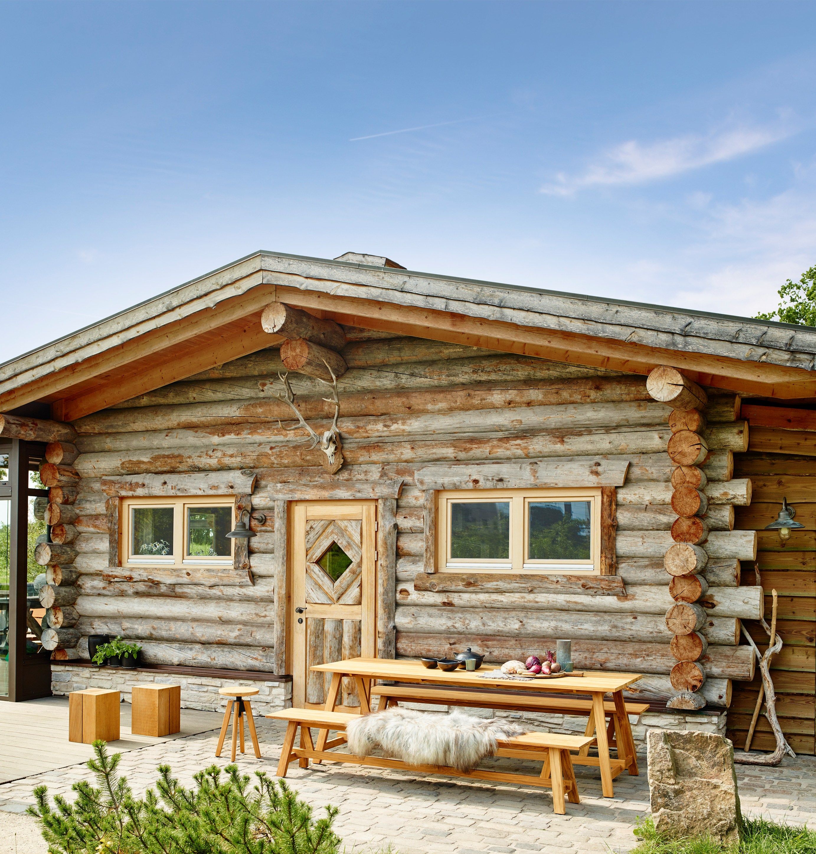 Стул / журнальный столик из тикового дерева solpuri Blocc ARCH-00028803 - Вид №5