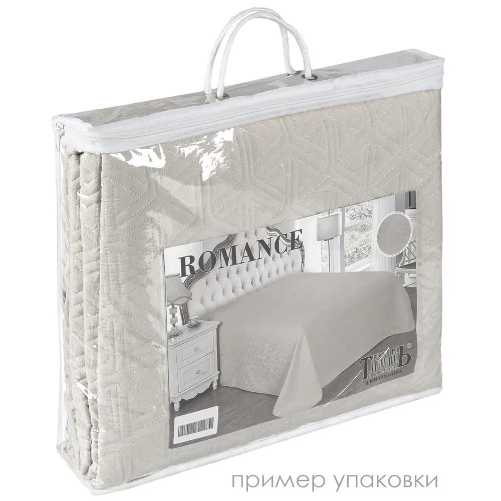 Покрывало 220x240 см велюр стёганый цвет графит Santreyd STLM-2003929 - Вид №4