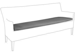 10.00.1528 Подушка на скамейку Madrigal Outdoor Granite 3-х местная Mbm