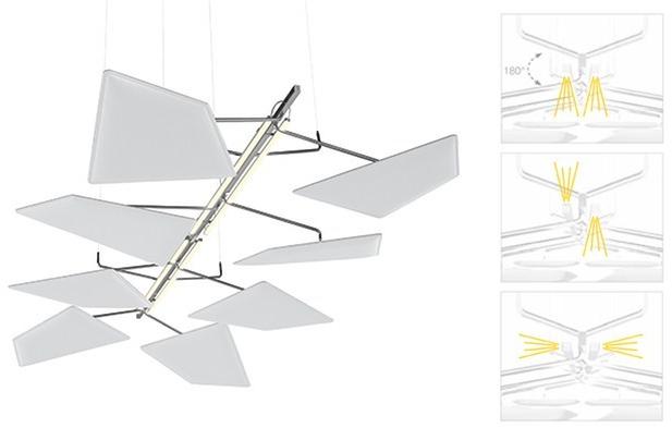 Caimi Brevetti Подвесная акустическая панель из ткани со встроенной подсветкой Snowsound technology sun-id-1410223 - Вид №2