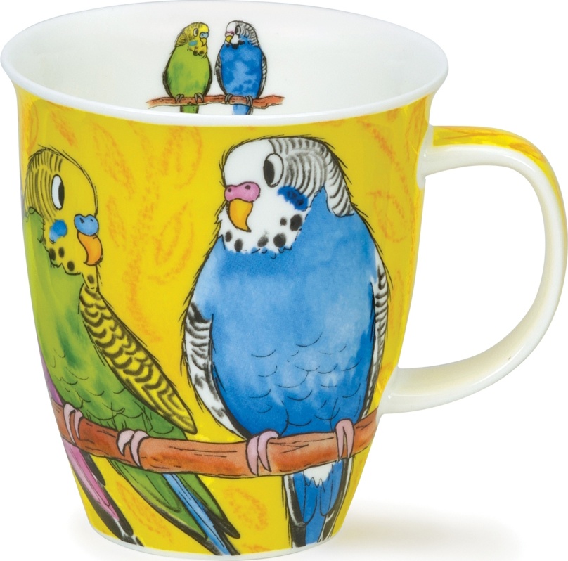 10619633 Dunoon Кружка Dunoon "Волнистые попугаи.Невис" 480мл Фарфор костяной 